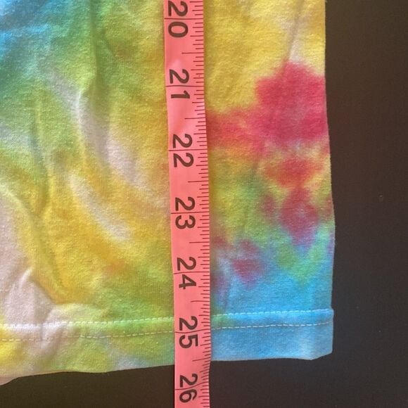 Tie dye short sleeve T-shirt Small yellow pink blue green Jerzees - Picture 5 of 6